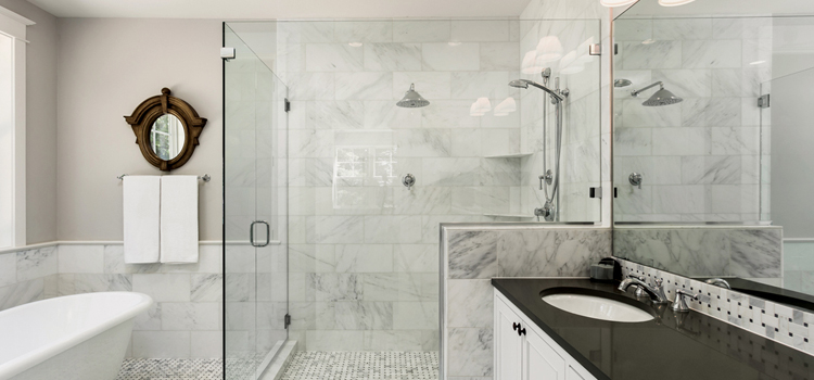 bathroom shower door installation in Piedmont