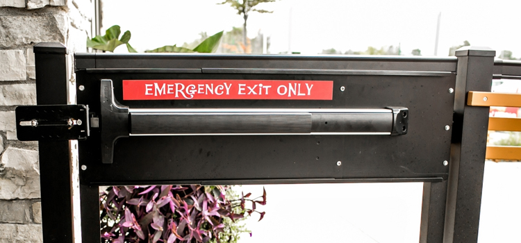 emergency push bar installation in Piedmont
